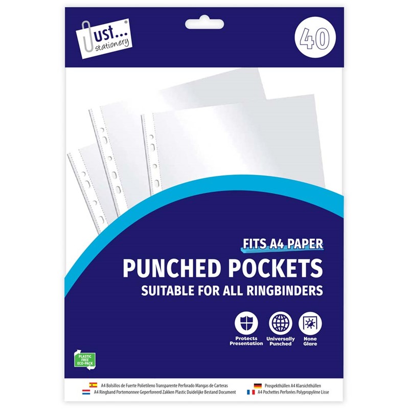 JS Punched Pockets Pack of 40