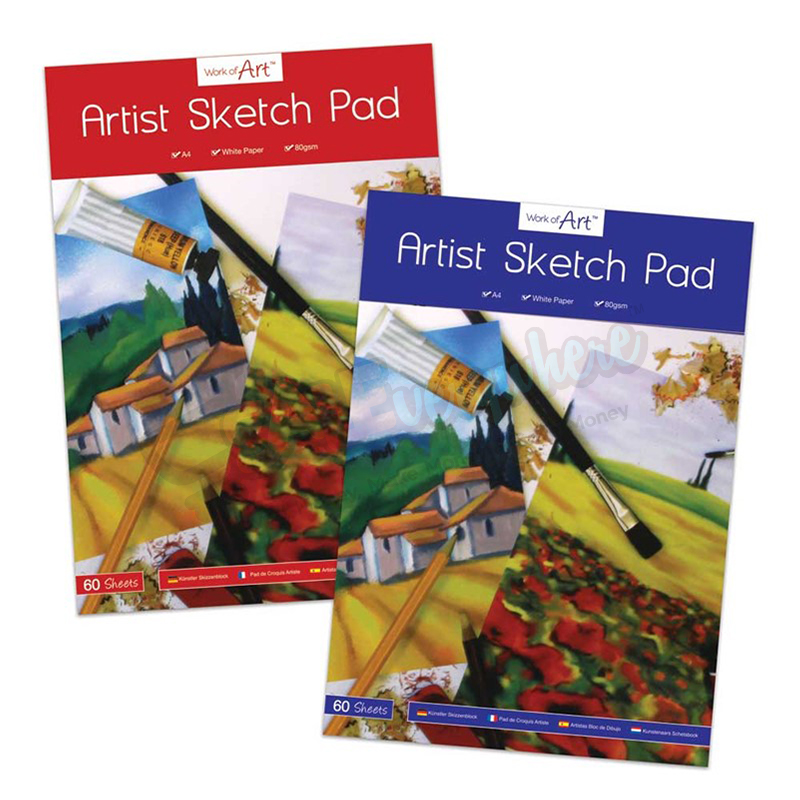 JS Artist Sketch Pad Asst Colour, 120 Pages