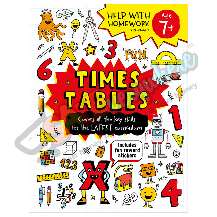 7+ HW Time Tables with Stickers Key Stage 2