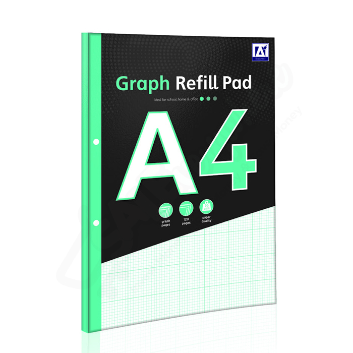 A* Refill Pad A4 Graph, 140 Pages