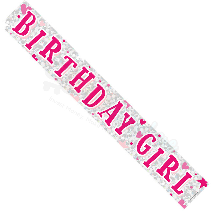 Kaleidoscope Birthday Girl Foil Banner