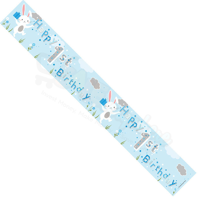 Kaleidoscope Male 1st  Birthday Foil  Banner