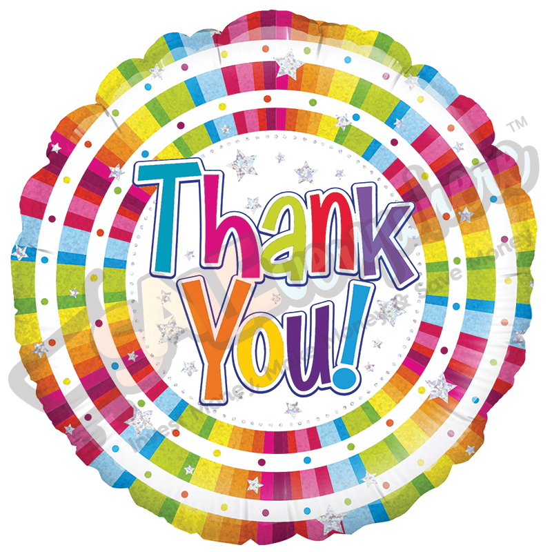 Bright Dots & Stars Thank You 18" | 46cm Helium Foil Balloon