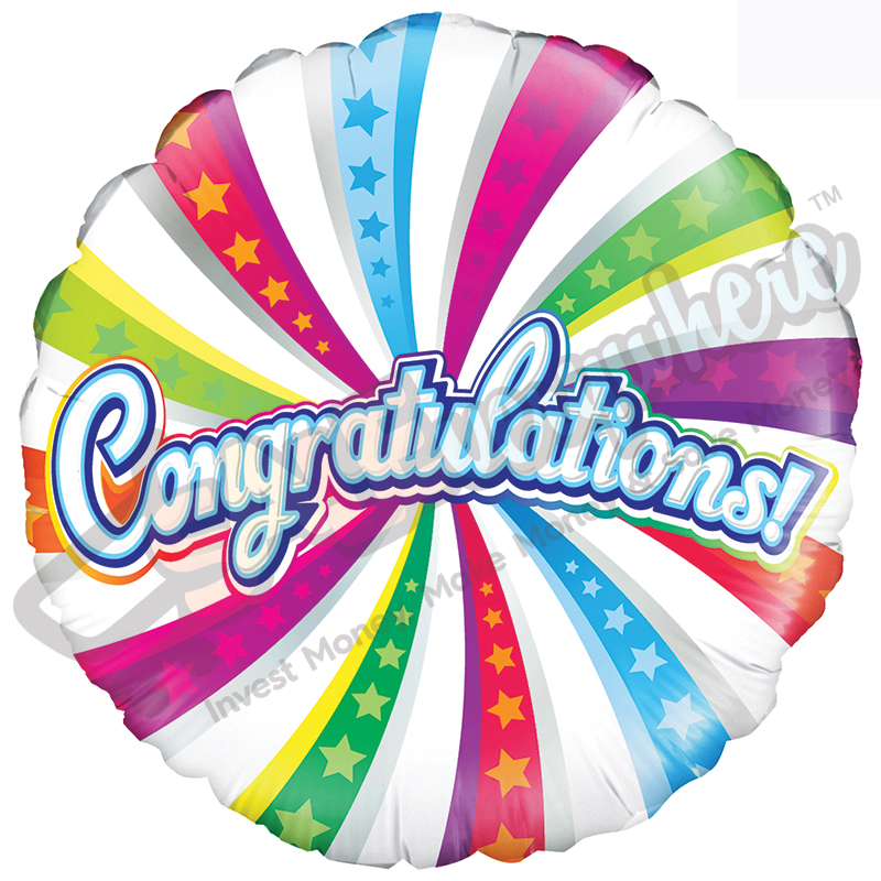 Congratulations 18" | 46cm Helium Foil Balloon