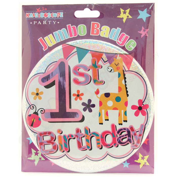 Kaleidoscope Age 1 Female Large Badge 15cm