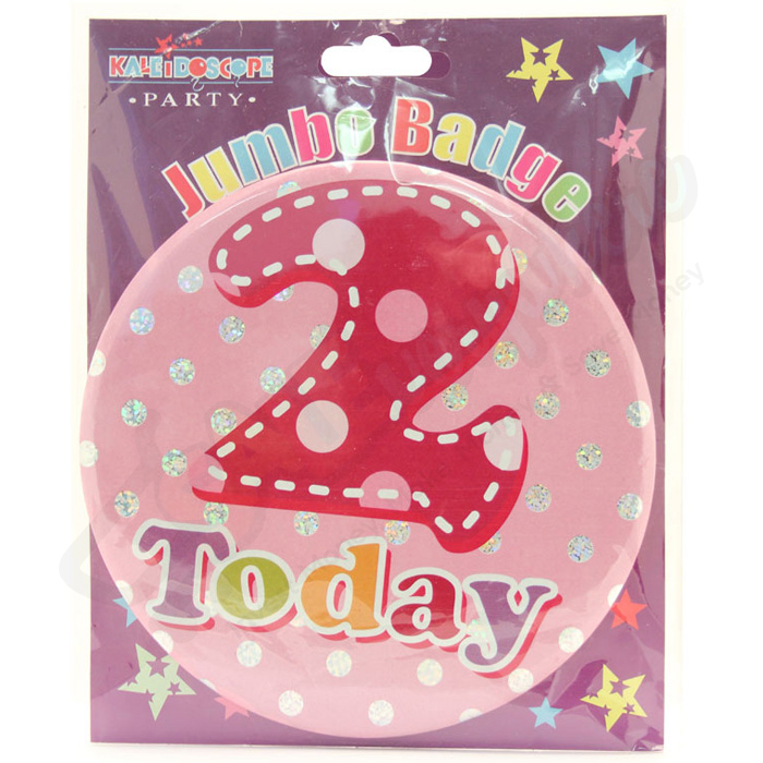 Kaleidoscope Age 2 Female Large Badge 15cm