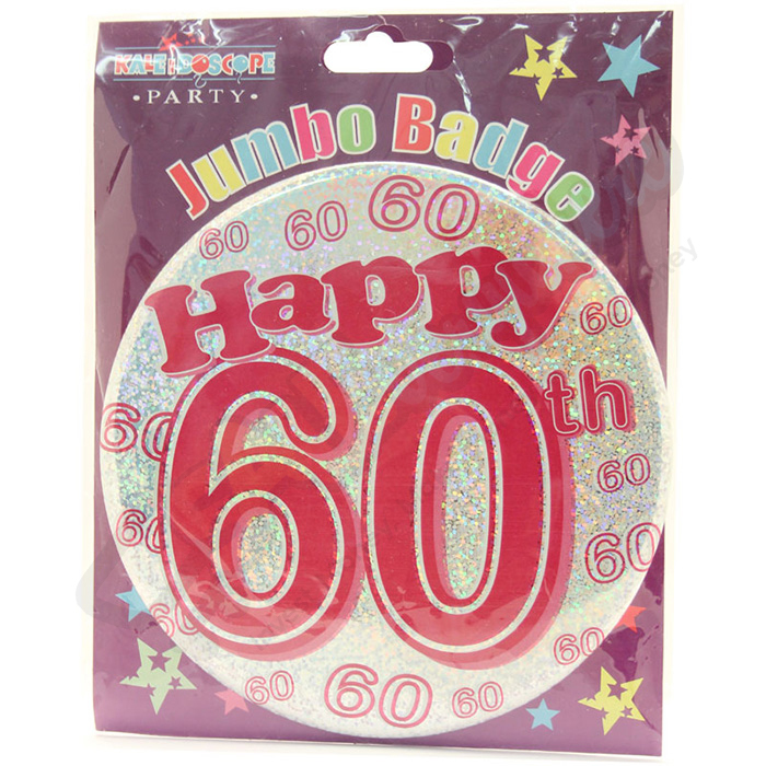 Kaleidoscope Age 60 Female Large Badge 15cm