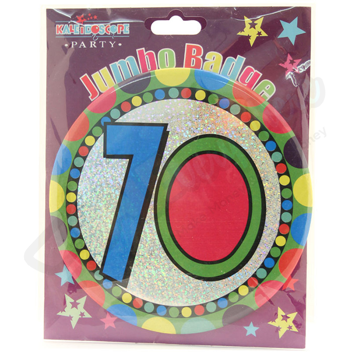 Kaleidoscope Age 70 Unisex Large Badge 15cm