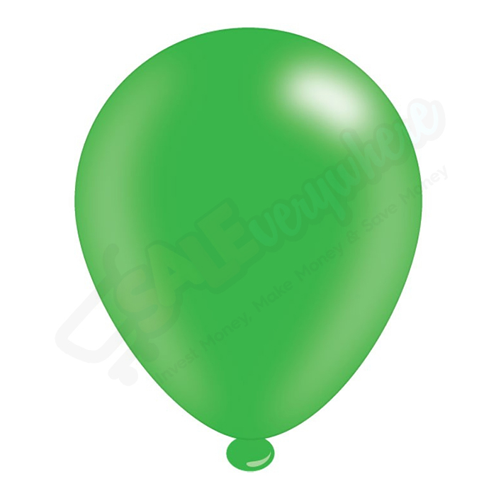 Kaleidoscope Latex Balloons Green 10" For Air or Helium Pack of 8