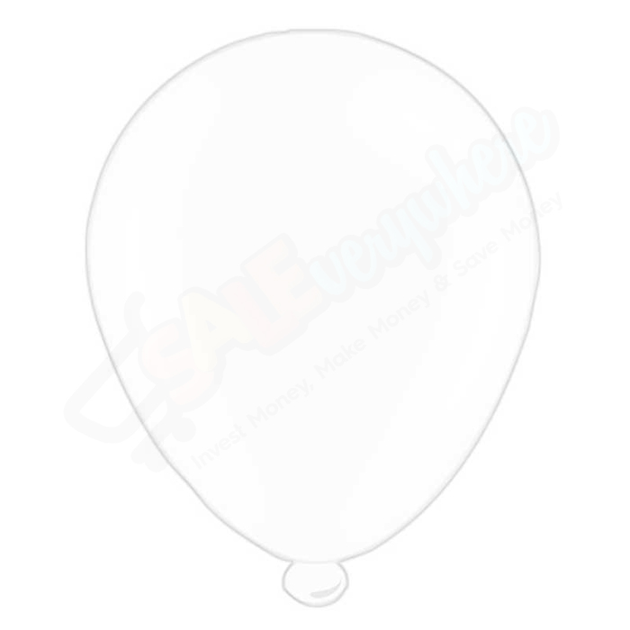 Kaleidoscope Latex Balloons White 10" For Air or Helium Pack of 8
