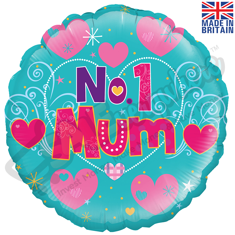 No 1 Mum 18" | 46cm Helium Foil Balloon