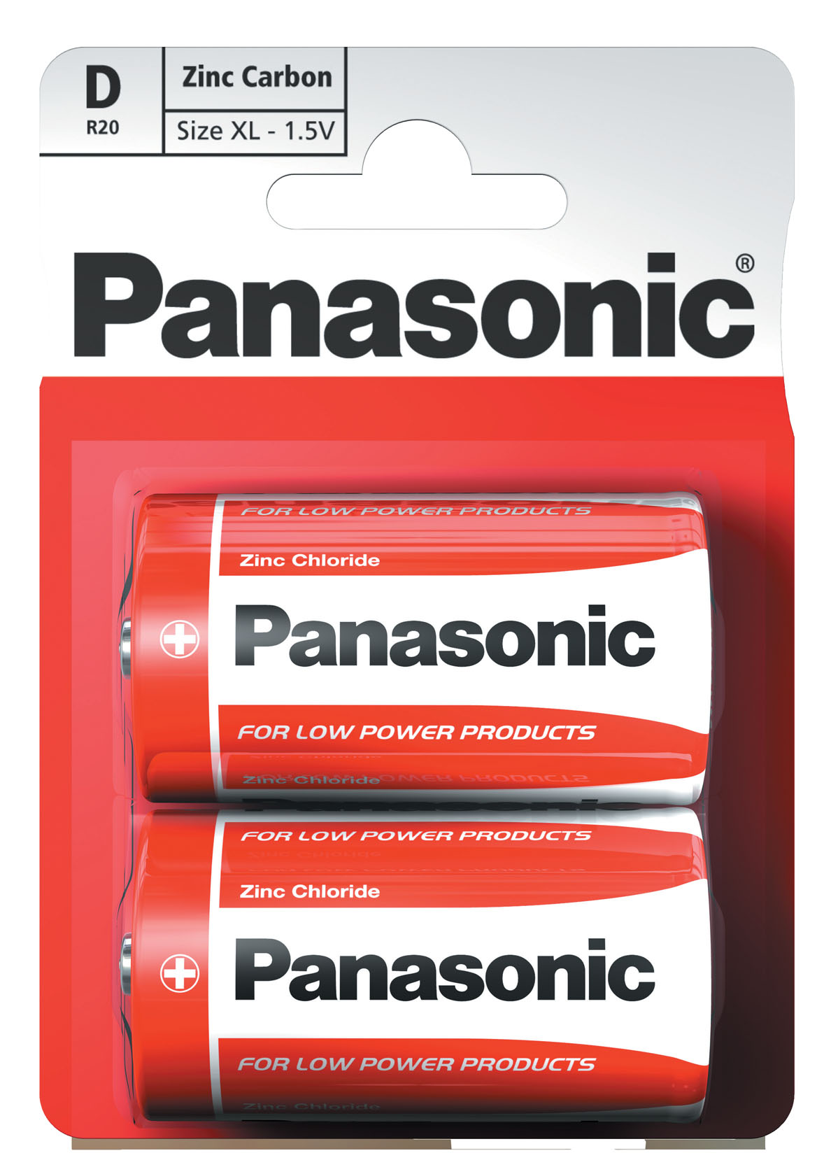 Panasonic Battery D, Pack of 2 Carded