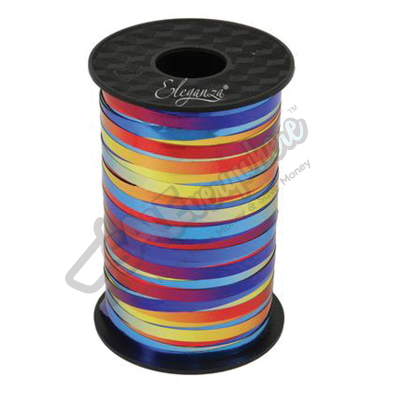 Poly Curling Metallic Rainbow Ribbon 5mm x 250yds