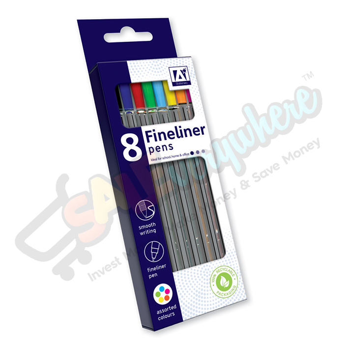 A* fineliners Pen Pack Of 8