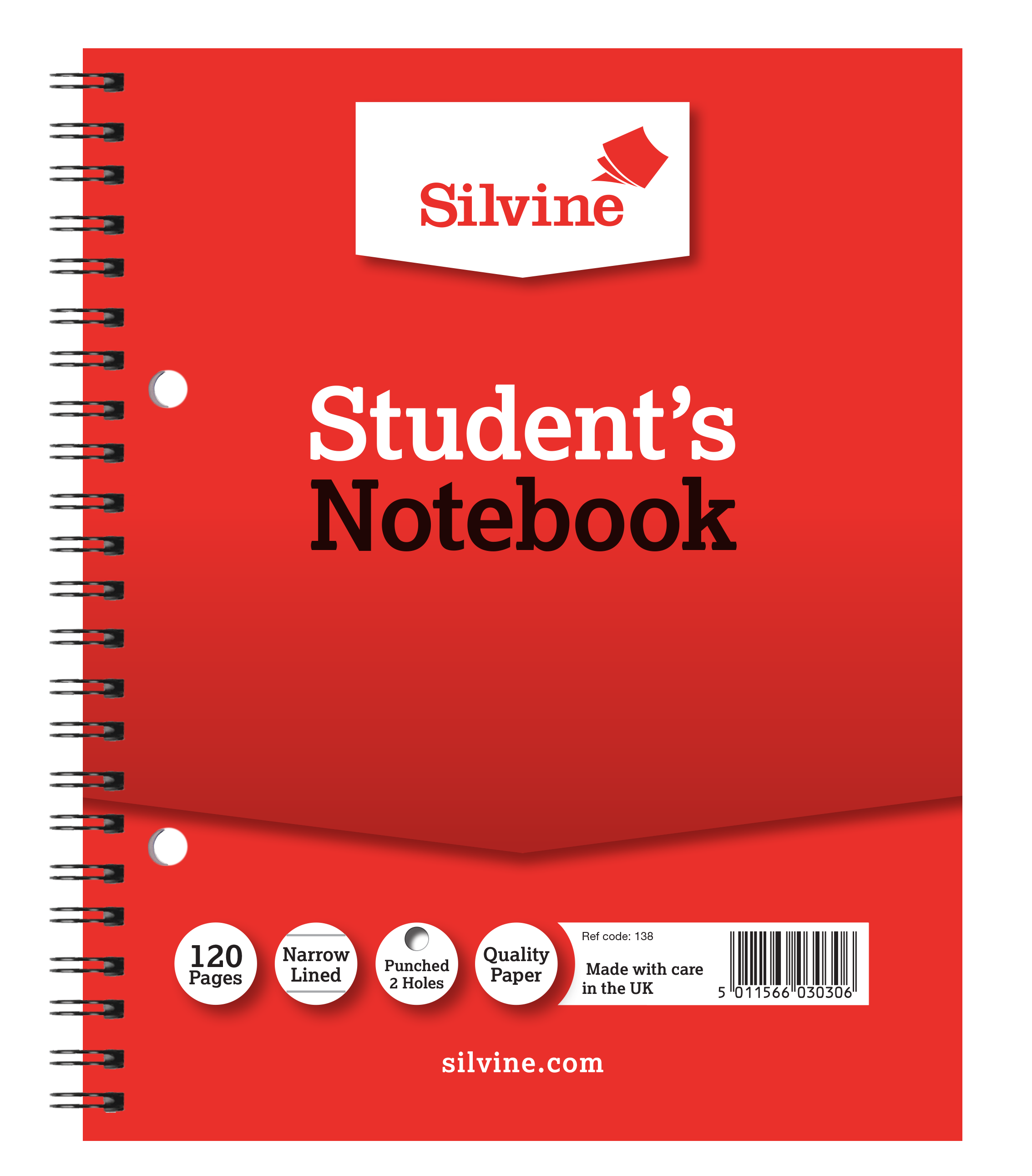Silvine Twin Wire Student's Note Book 203mm x 163mm