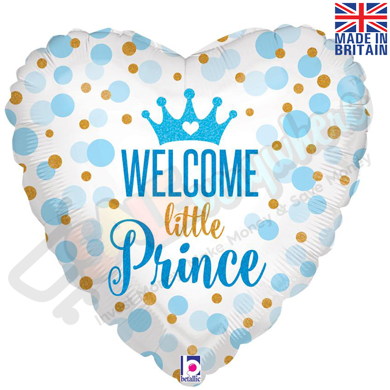 Welcome Little Prince Holographic 18" | 46cm Helium Foil Balloon